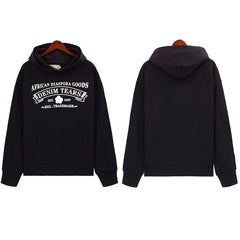 Denim Tears Black Vintage Gothic Letter Graphic Hoodie