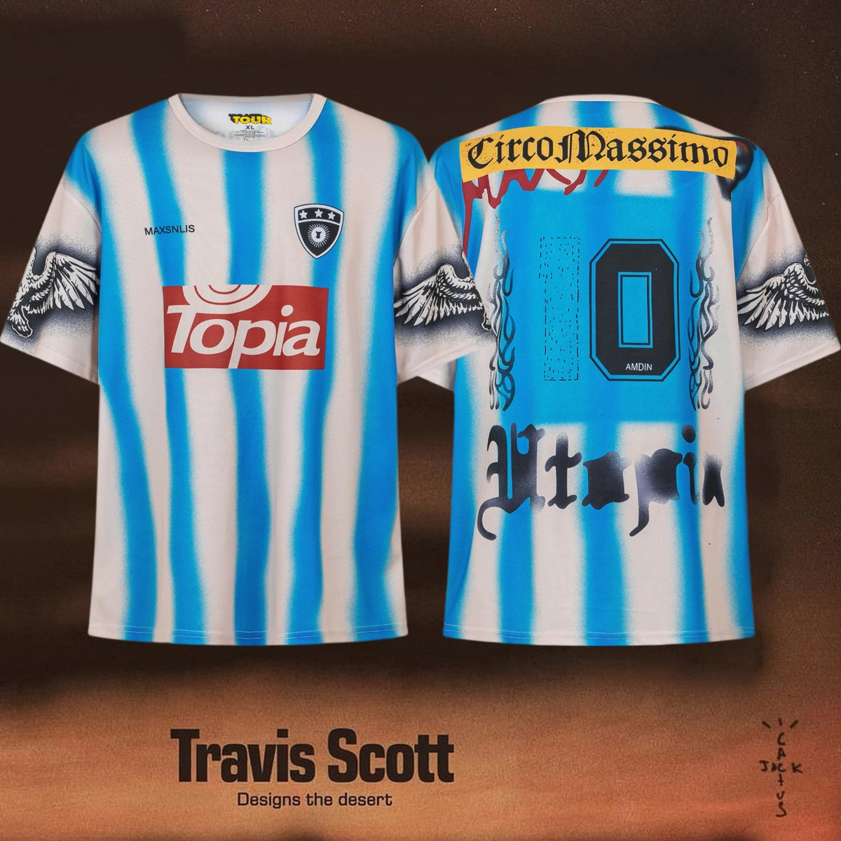 Travis Scott Circo Massimo Utopia Striped Soccer Jersey1