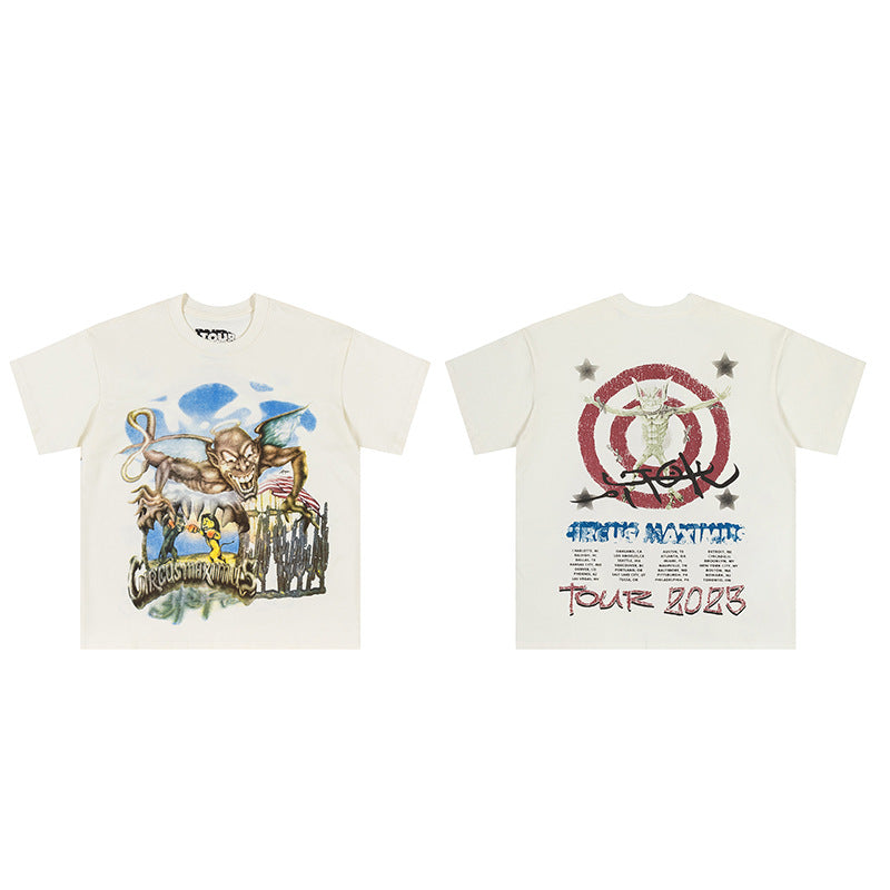 Travis Scott Cactus Jack Collection Skeleton Ma and Ma Fujiwara Hiroshi Co branded Printed Short sleeved T-shirt (53)