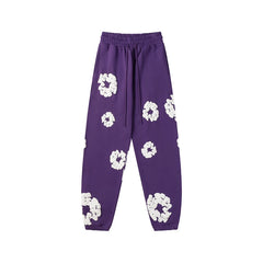Denim Tears Kapok Foam Print Jogger Pants Purple Streetwear Trousers