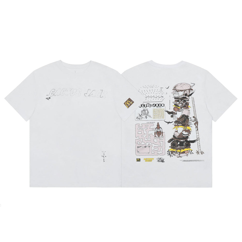 Travis Scott Cactus Jack Collection Skeleton Ma and Ma Fujiwara Hiroshi Co branded Printed Short sleeved T-shirt (51)