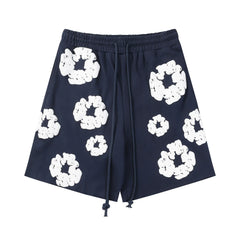 Denim Tears Cotton Wreath Navy Unisex Sweat Shorts