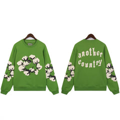 Denim Tears Another Country Cotton Wreath Green Crewneck Sweatshirt