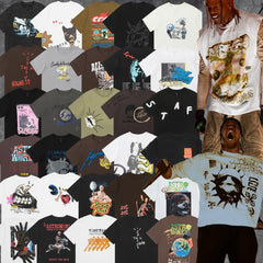 Travis Scott Cactus Jack Collection Skeleton Ma and Ma Fujiwara Hiroshi Co branded Printed Short sleeved T-shirt (56)
