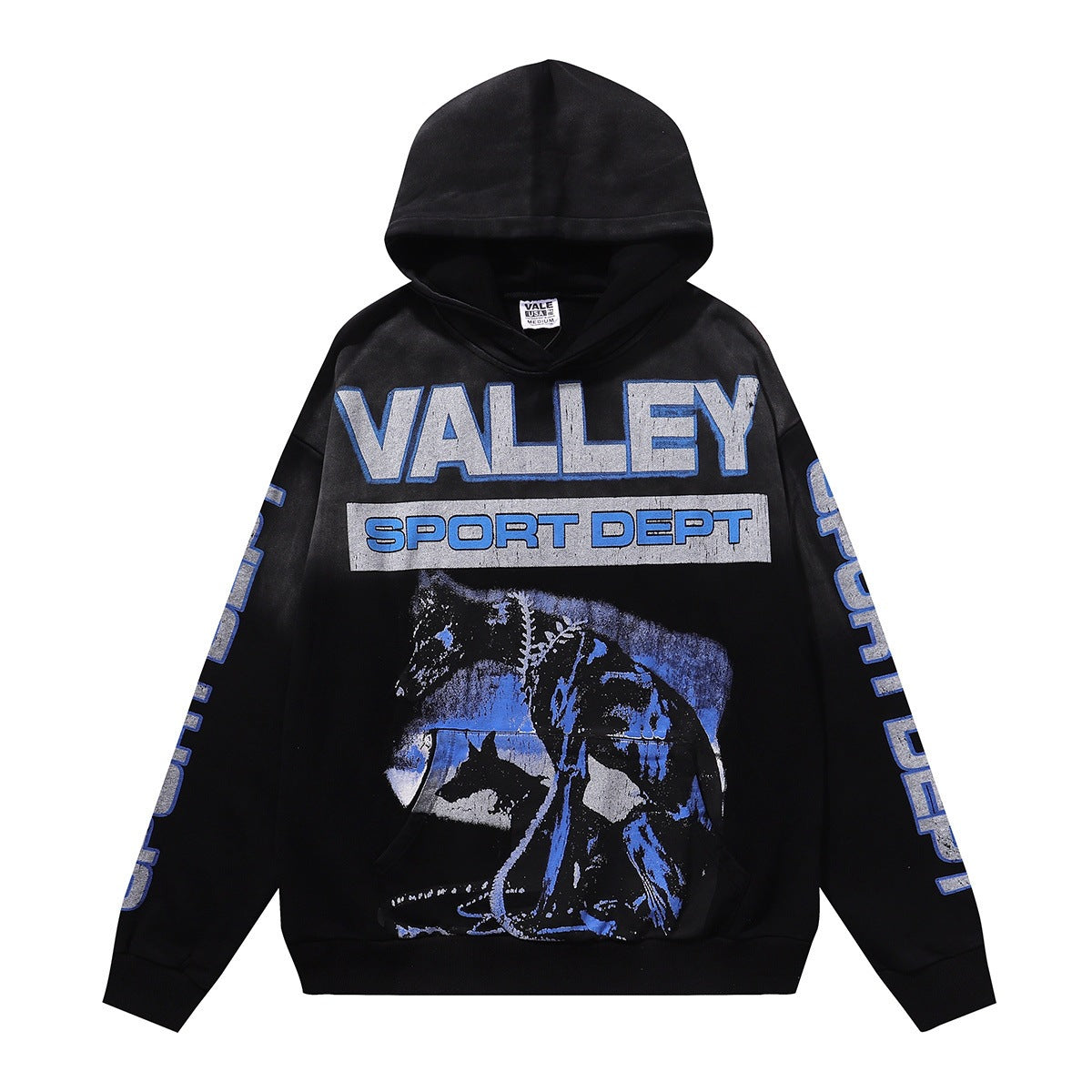 Vale Forever Valley Sport Dept Doberman Graphic Vintage Wash Hoodie