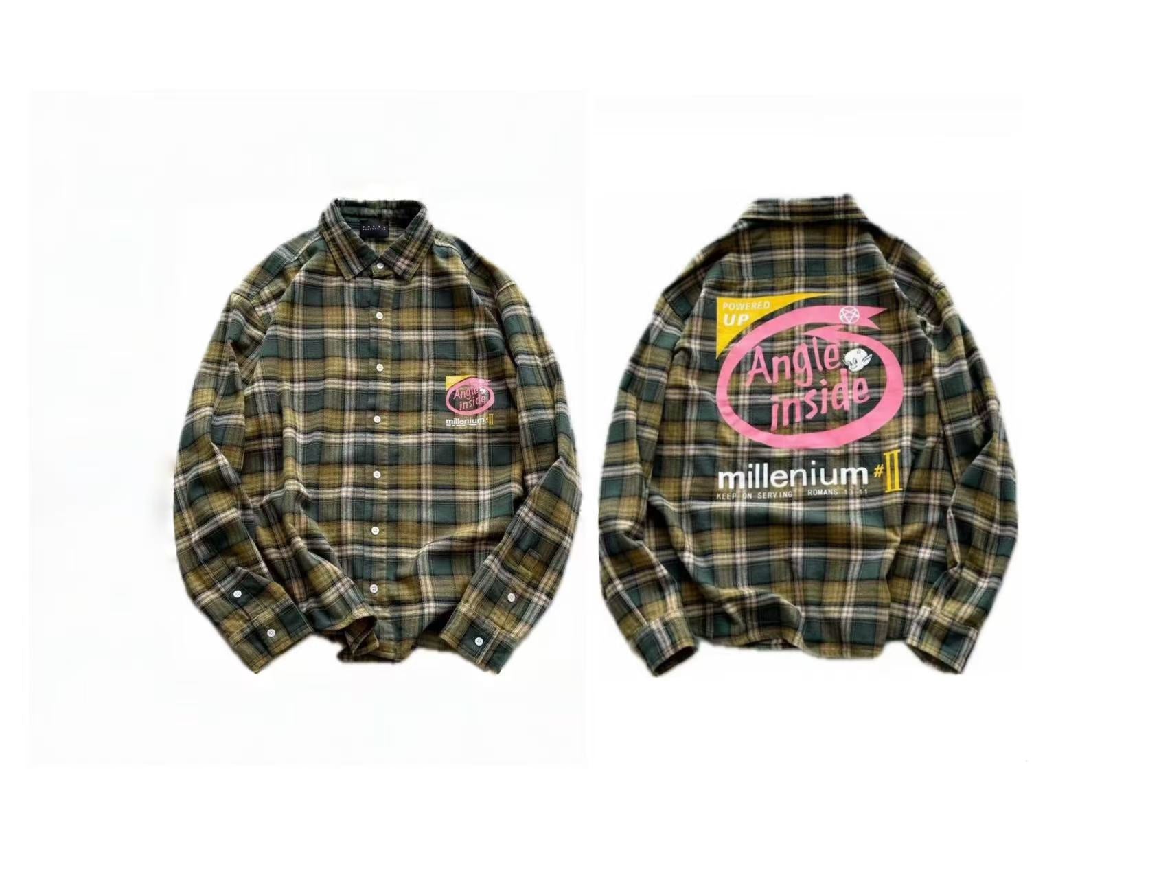 False Perception Angle Inside Plaid Long Sleeve Shirt