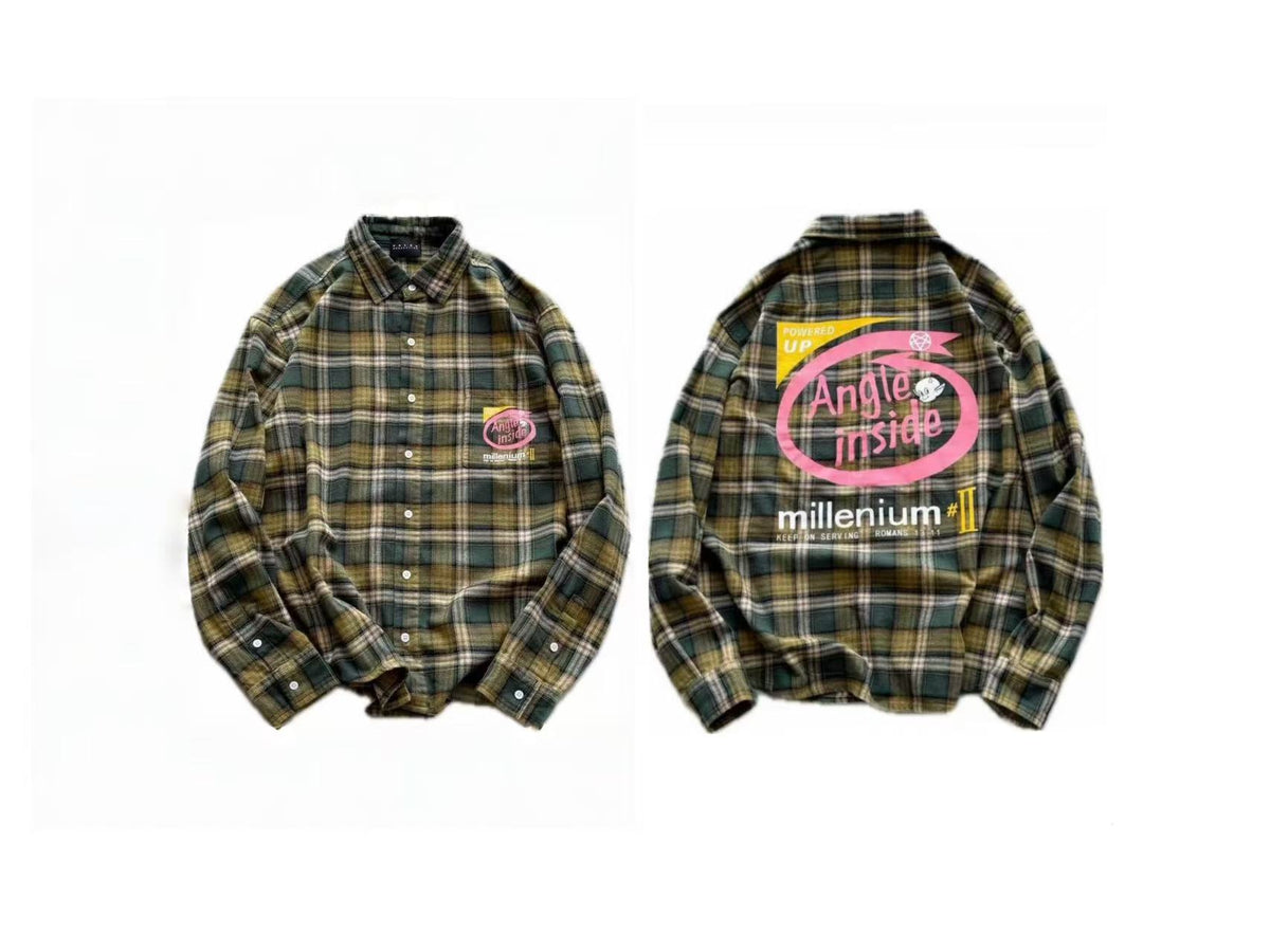 False Perception Angle Inside Plaid Long Sleeve Shirt