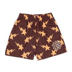 Eric Emanuel EE x Bape Short Brown Yellow